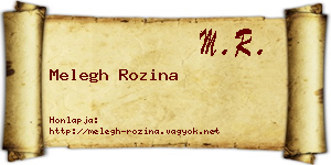 Melegh Rozina névjegykártya